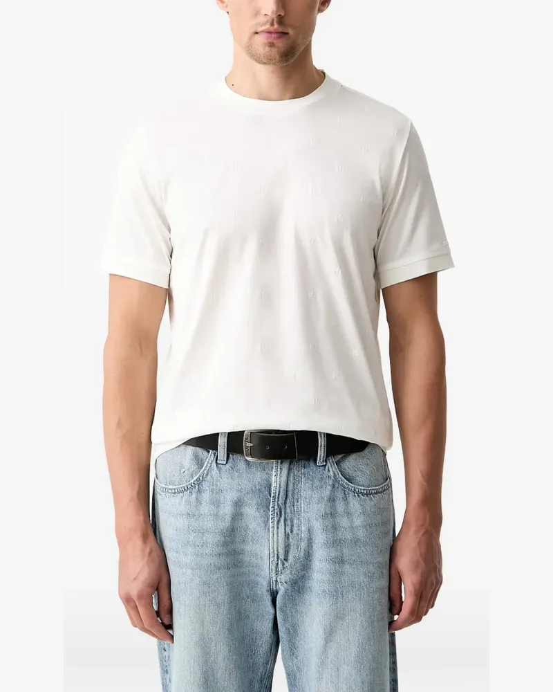 Karl Lagerfeld T-Shirt aus Monogramm-Jacquard - Weiß Weiß