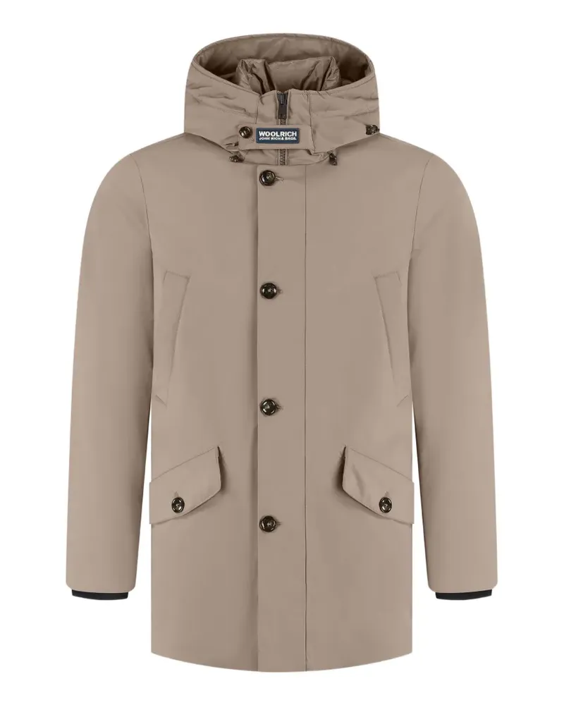 Woolrich hooded button-up coat - Nude Nude