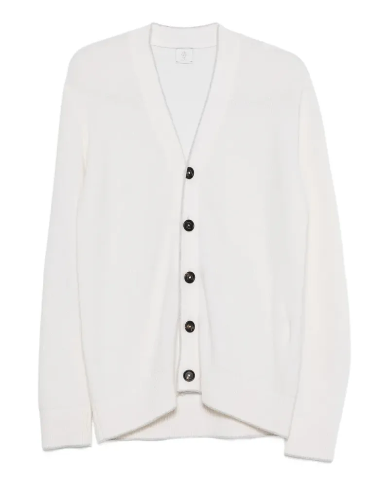 Eleventy Geknöpfter Cardigan mit Kontrastbesatz - Nude Nude