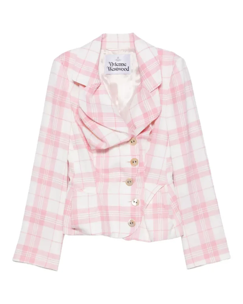 Vivienne Westwood Drunken check-pattern jacket - Weiß Weiß