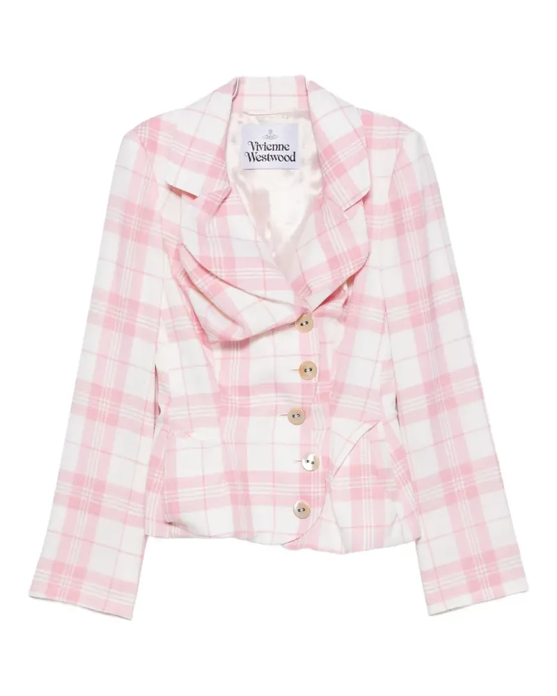 Vivienne Westwood Drunken check-pattern jacket - Weiß Weiß