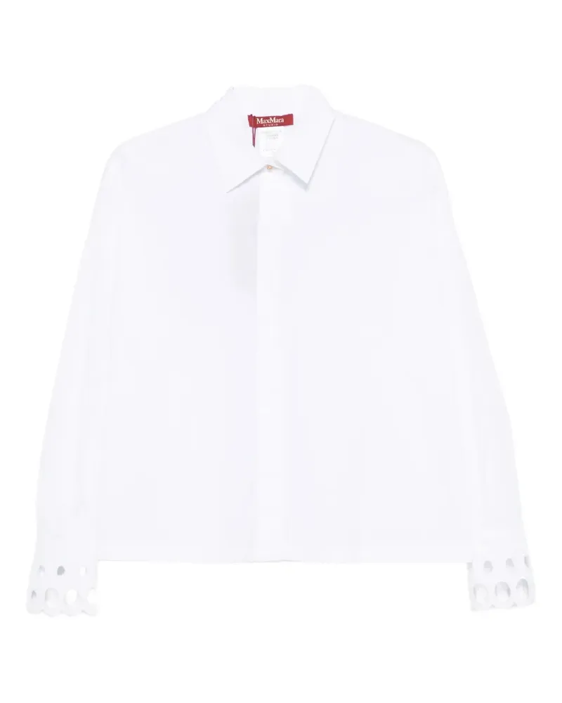 Max Mara Mststaffa laser-cut buttoned shirt - Weiß Weiß