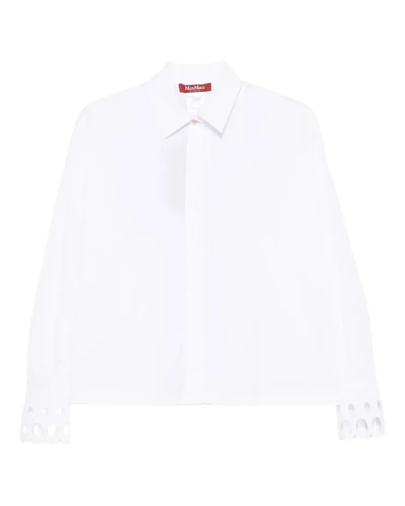 Max Mara Mststaffa laser-cut buttoned shirt - Weiß Weiß