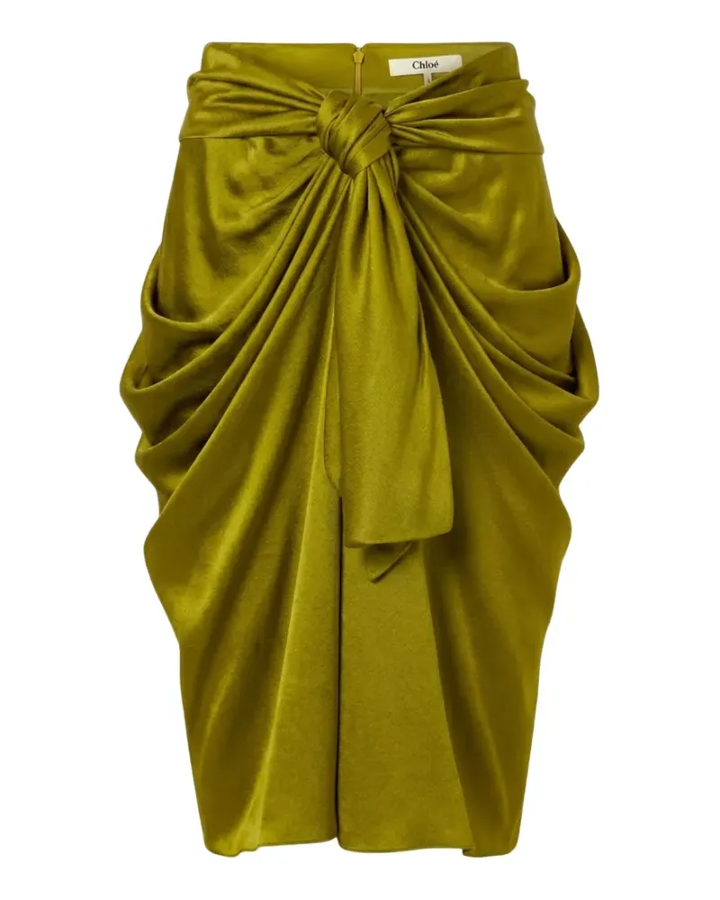 Chloé knotted draped midi skirt - Grün Grün