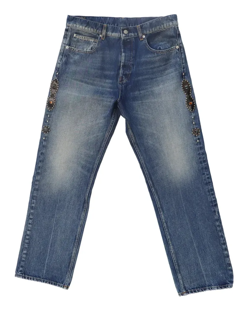 HTC Hollywood Trading Company Moustache studded jeans - Blau Blau