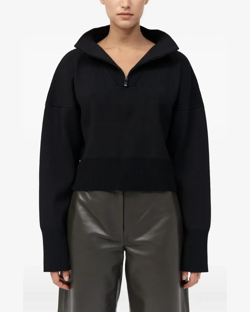 St. Agni Milano quarter-zip knit sweater - Schwarz Schwarz