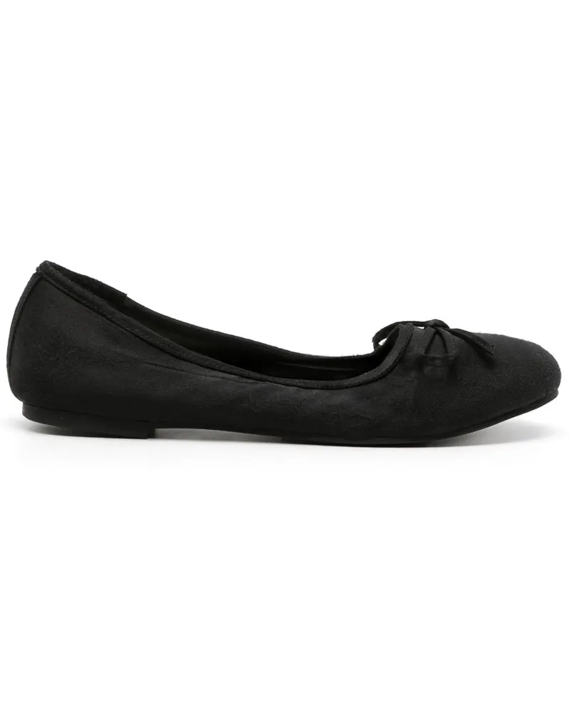 Balenciaga Leopold Ballerinas aus Satin Schwarz