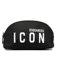 Dsquared2 Kosmetiktasche mit Logo-Print Schwarz