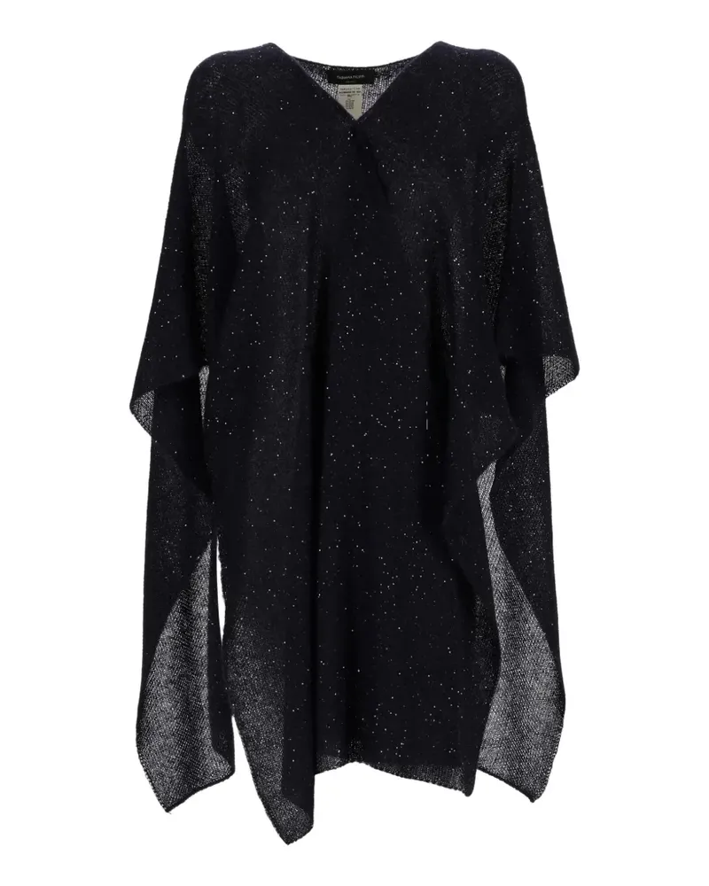 Fabiana Filippi V-neck embellished cape - Schwarz Schwarz