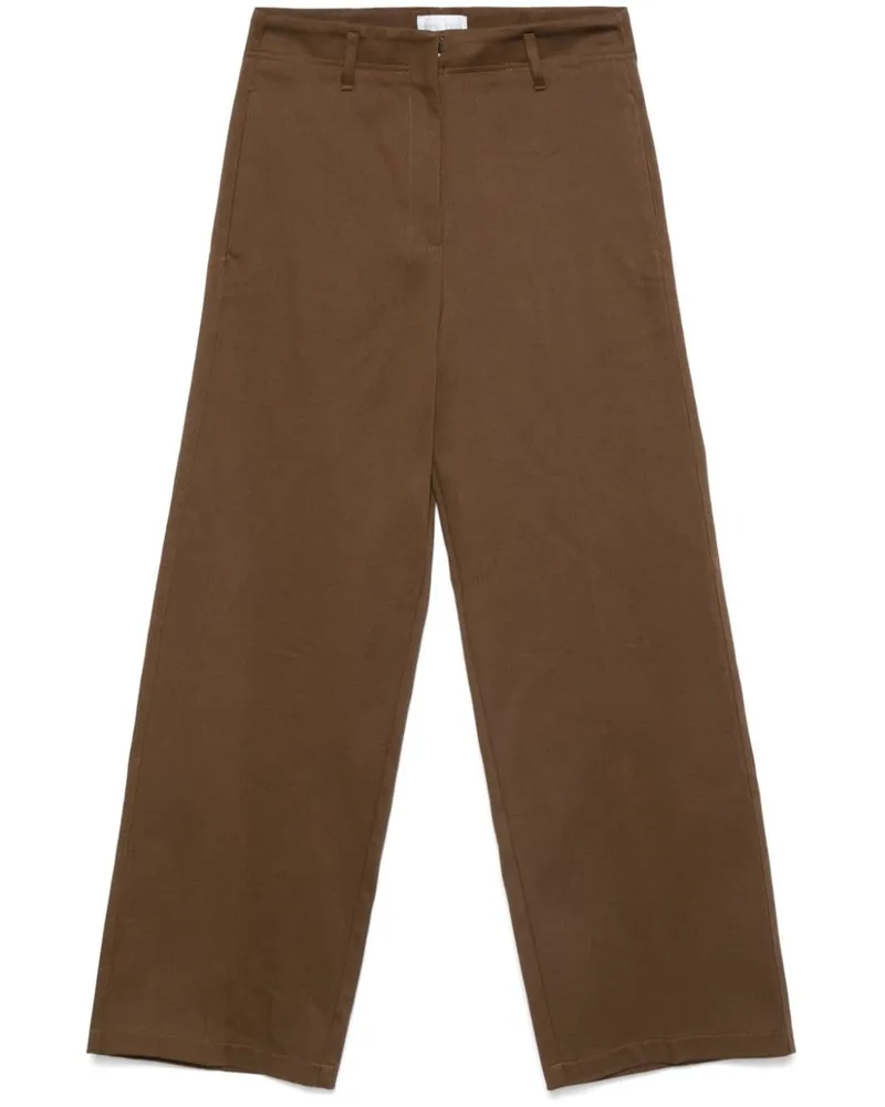 forte_forte Hose mit geradem Bein - Braun Braun