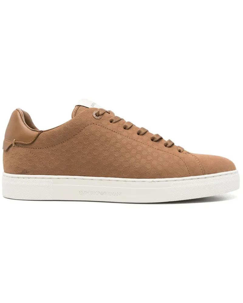 Emporio Armani Sneakers mit Logo-Prägung - Braun Braun