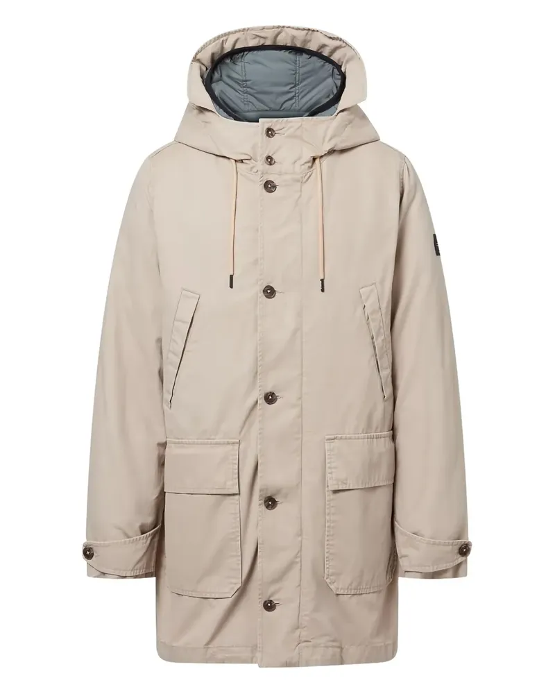 ECOALF hooded buttoned coat - Nude Nude