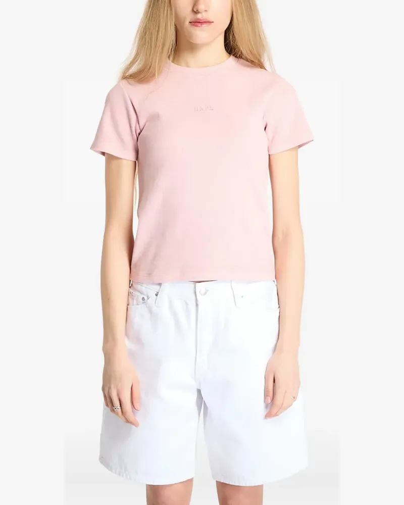 BAPE T-Shirt mit Logo-Stickerei - Rosa Rosa