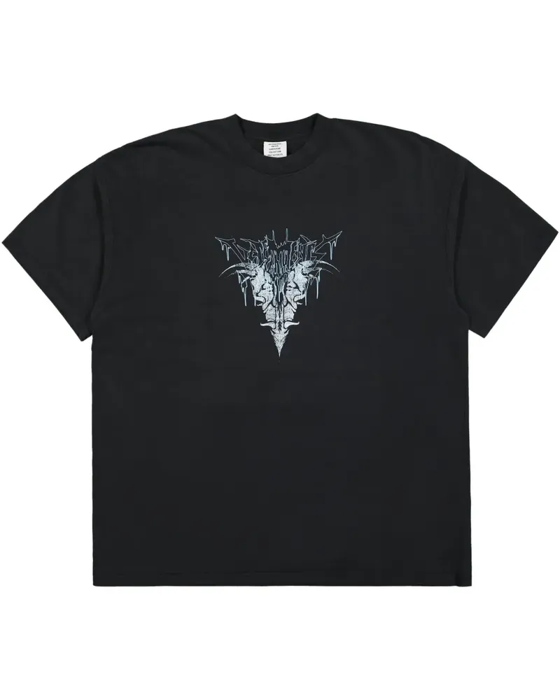 VETEMENTS Bone V T-Shirt - Schwarz Schwarz