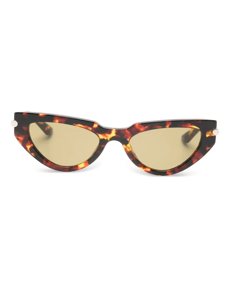 Alexander McQueen tortoiseshell cat-eye frame sunglasses - Braun Braun