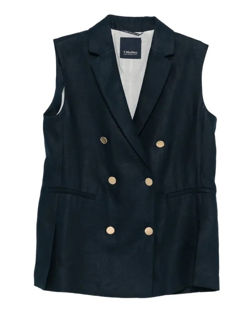 Max Mara Smmbird double-breasted gilet - Blau Blau