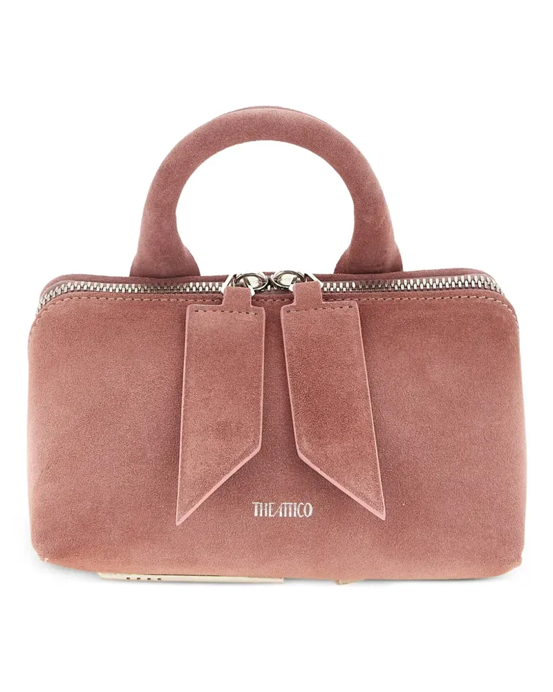 ATTICO mini Friday embossed-logo handle bag - Rosa Rosa