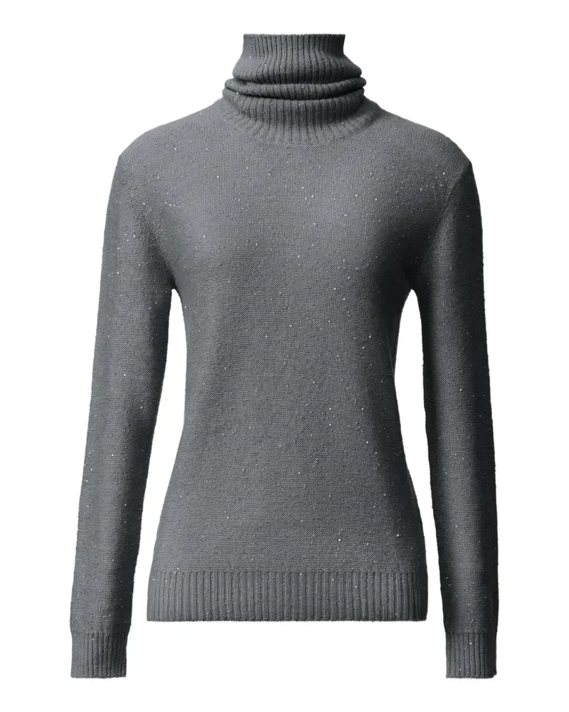 Fabiana Filippi Rollkragenpullover mit Pailletten - Grau Grau