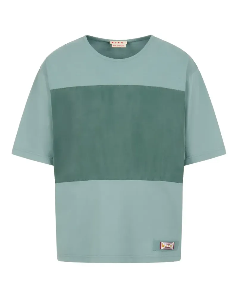 Marni T-Shirt in Colour-Block-Optik - Blau Blau