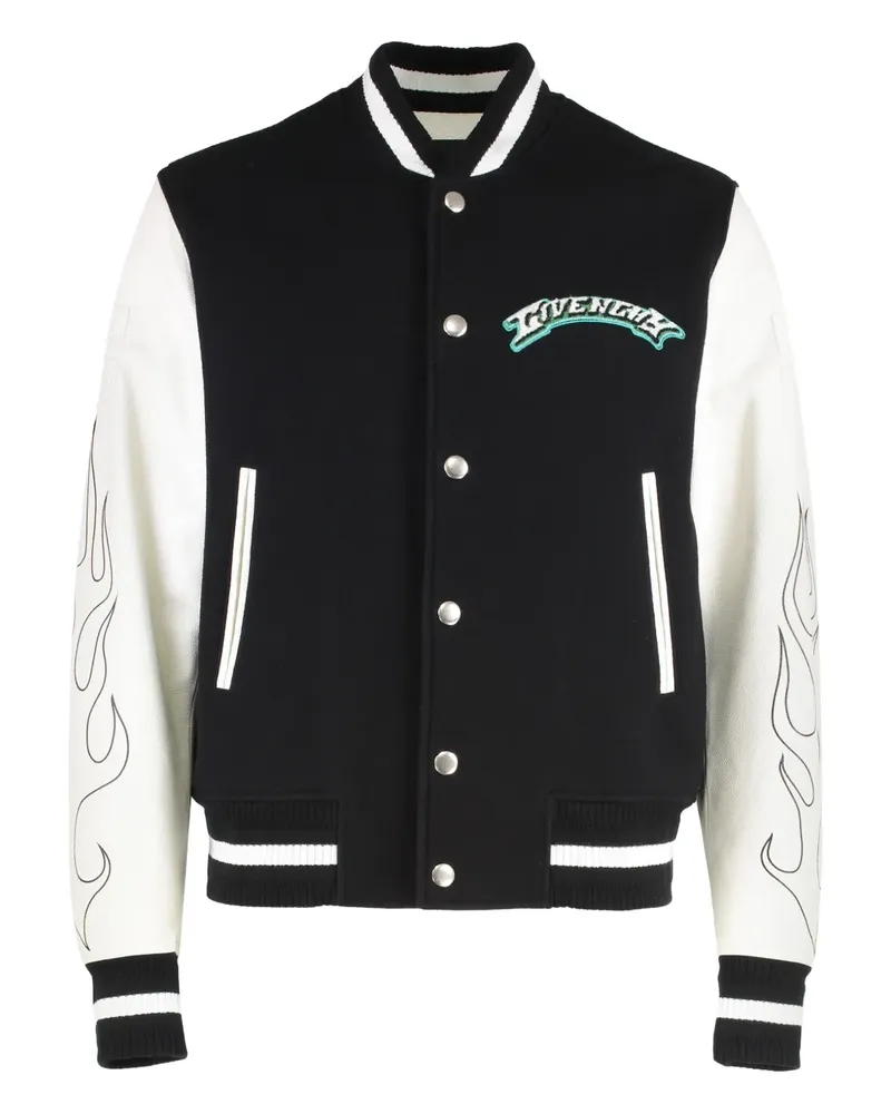 Givenchy Bomberjacke mit Flammen-Print - Schwarz Schwarz
