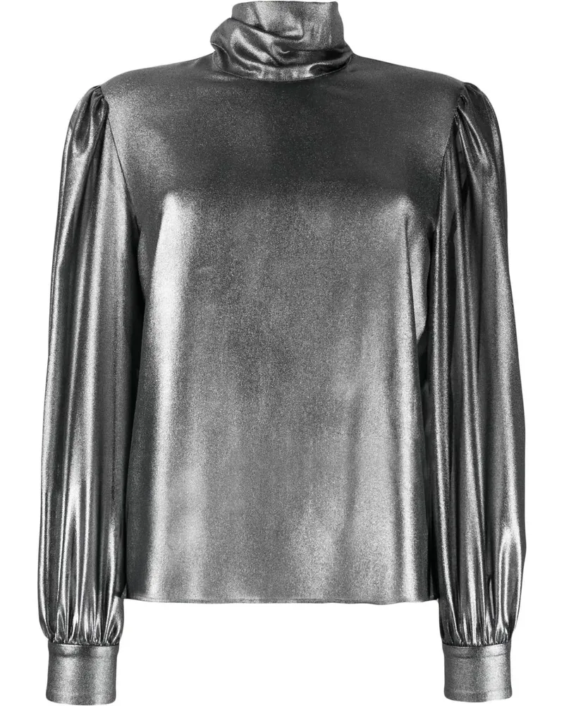 Alberta Ferretti Bluse mit Stehkragen - Grau Grau