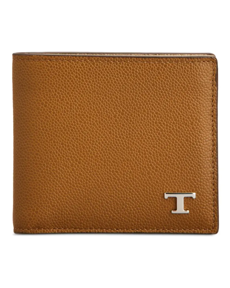 TOD'S Portemonnaie mit Logo-Schild - Braun Braun