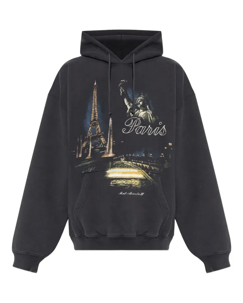 VETEMENTS graphic-print hoodie - Schwarz Schwarz
