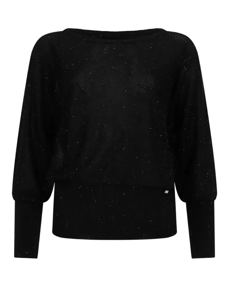 Herno metallic knitted top - Schwarz Schwarz
