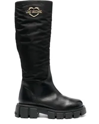 Moschino Stiefel mit Logo-Schild Schwarz