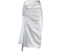 Midirock mit Raffungen - Silber