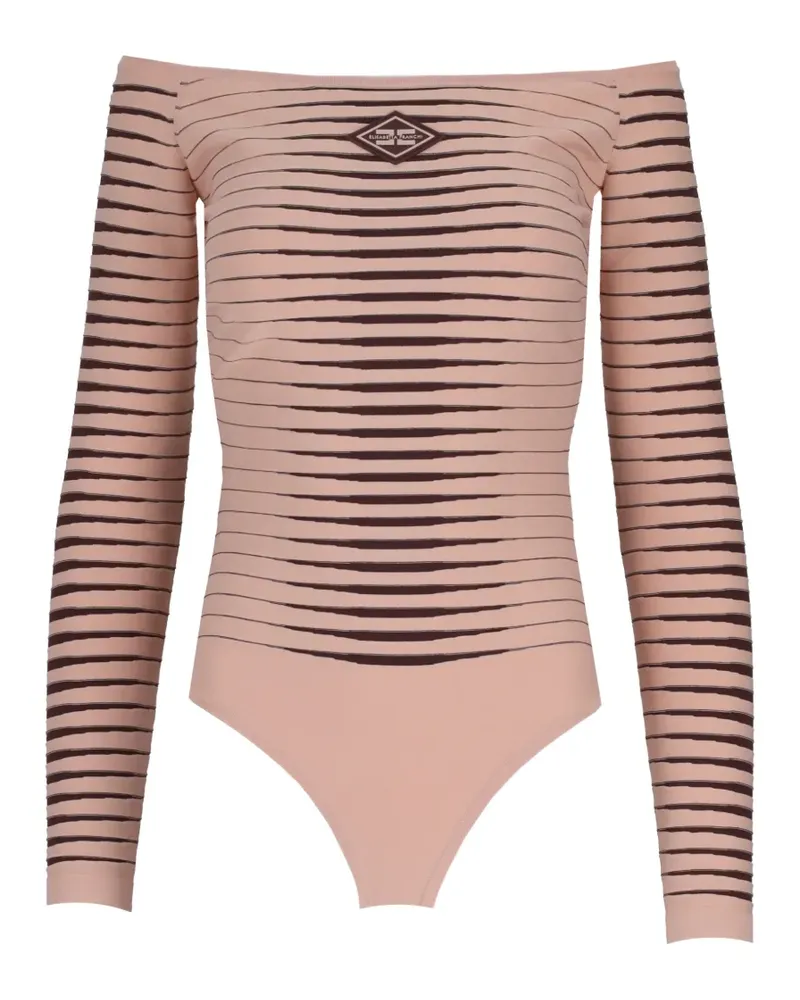 Elisabetta Franchi striped off-shoulder top - Rosa Rosa