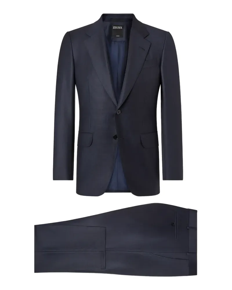 Ermenegildo Zegna Dunkelblauer Trofeo Selection Wollanzug Blau