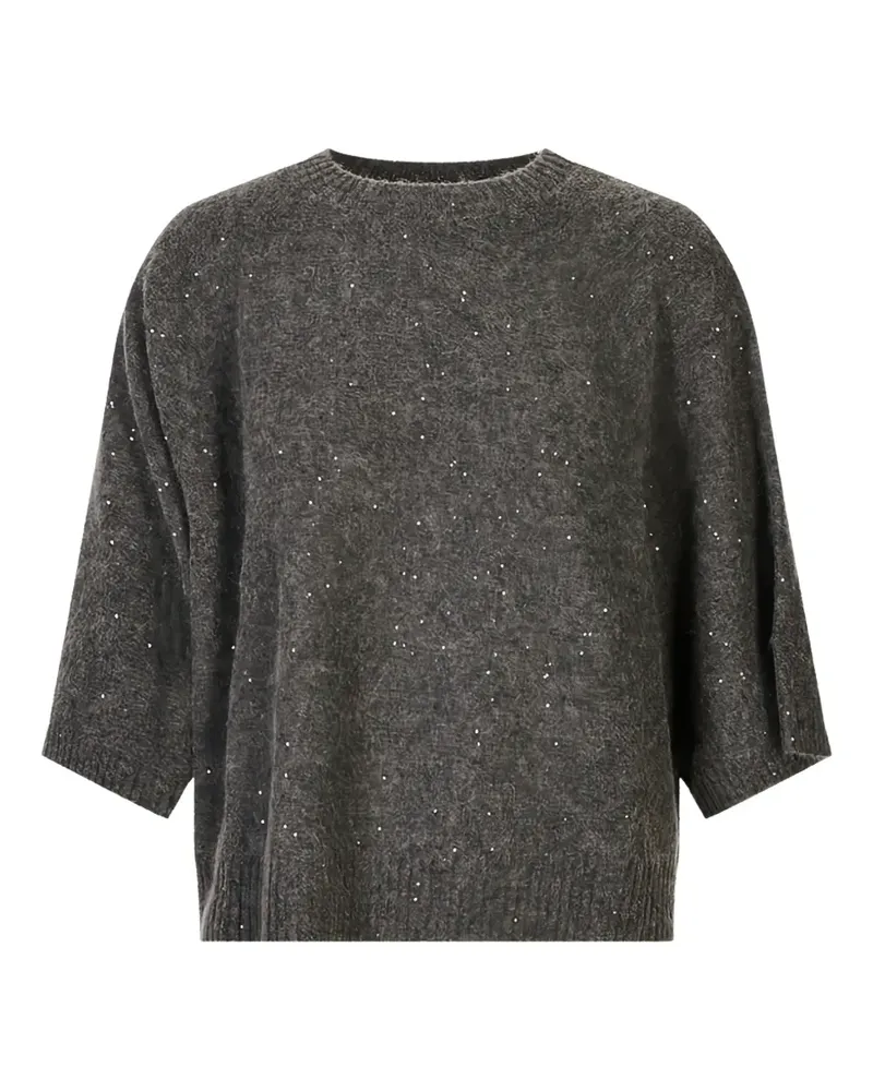 Fabiana Filippi Pullover mit Pailletten - Grau Grau