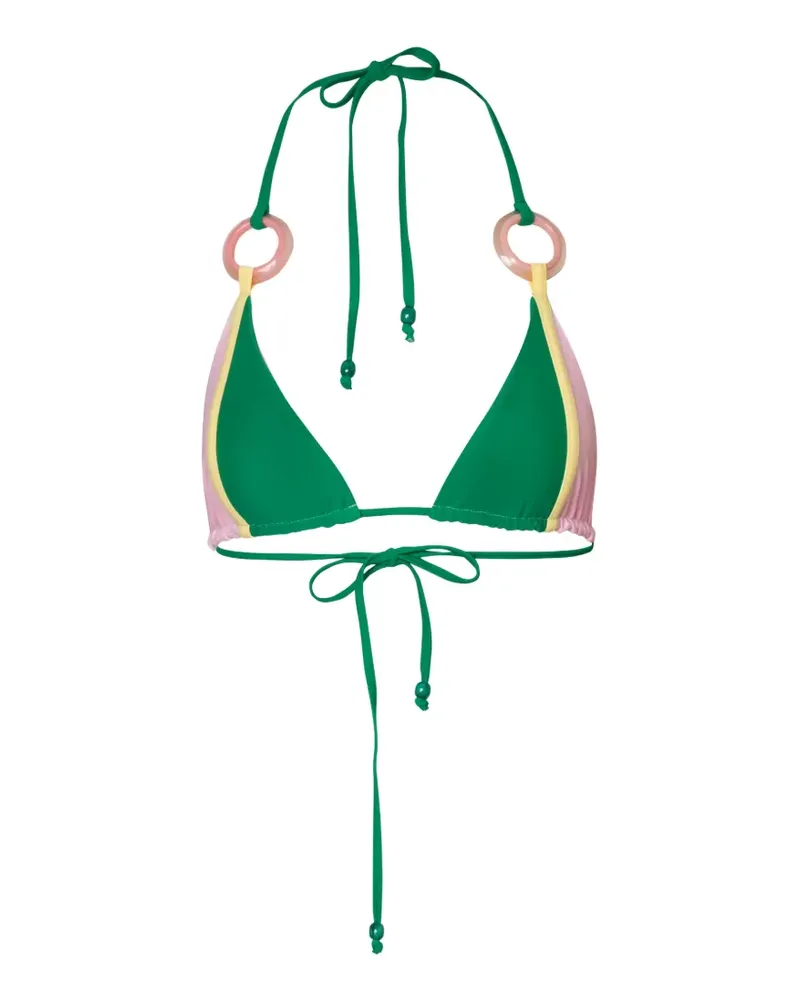 Baobab Collection Zul Triangel-Bikinioberteil mit Ringdetail - Grün Grün