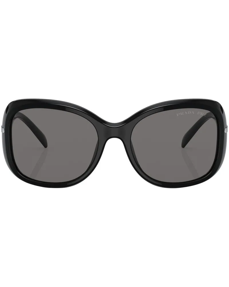 Prada Sonnenbrille mit Logo - Schwarz Schwarz