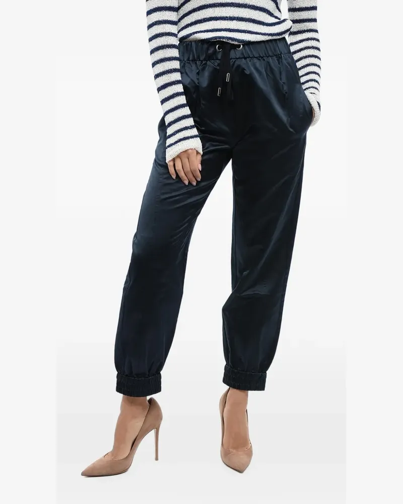 Sa Su Phi drawstring-waist silk track pants - Blau Blau
