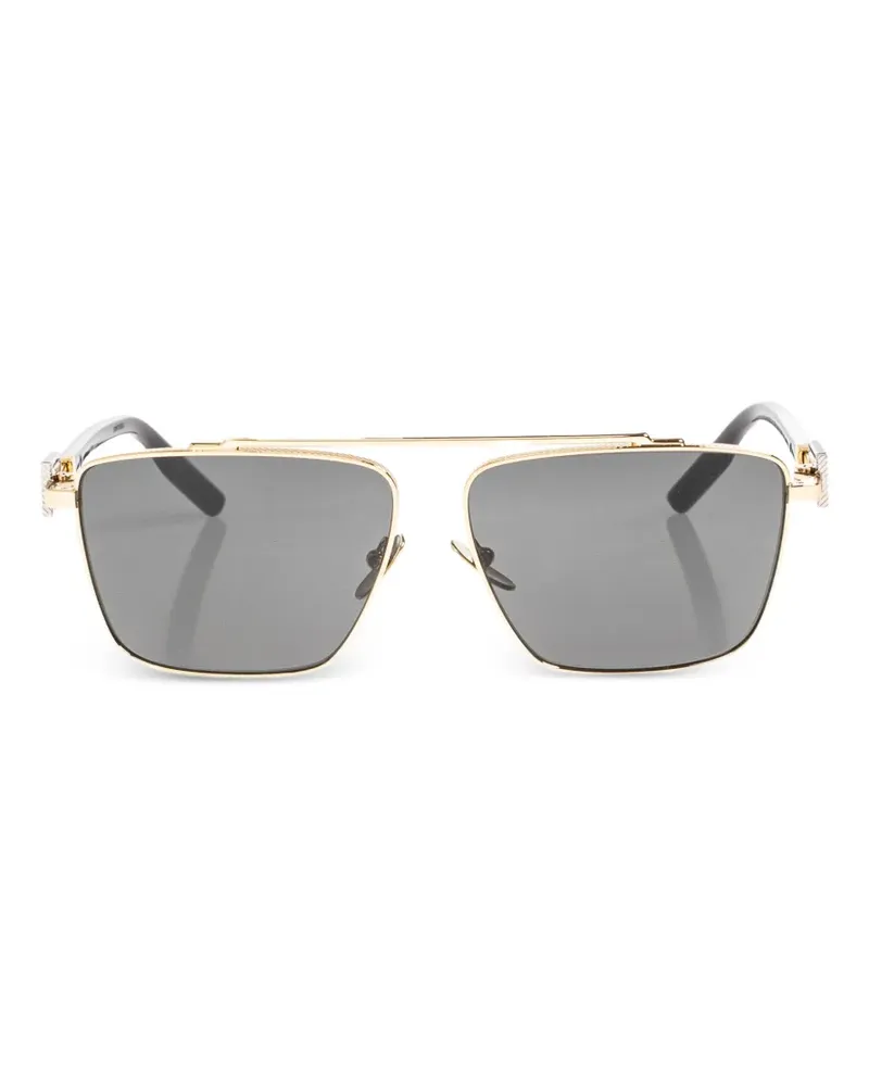 Dolce & Gabbana logo-plaque geometric-frame sunglasses - Gold Gold