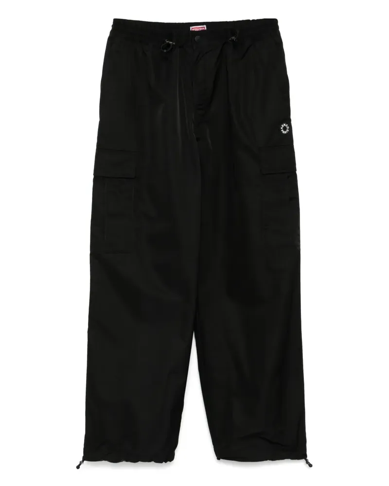 Kenzo Cargohose mit Logo-Patch - Schwarz Schwarz