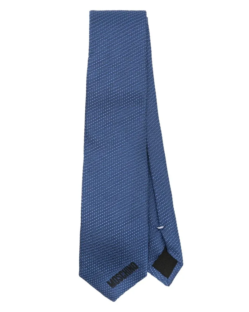 Moschino Strukturierte Seidenkrawatte - Blau Blau