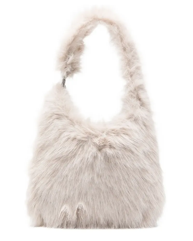 Liviana Conti Kleine Tote Bag aus Faux Fur - Nude Nude