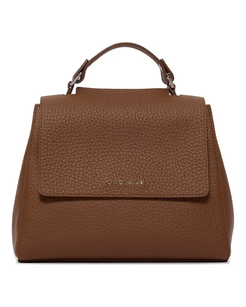 Orciani Clutch mit Henkel - Braun Braun