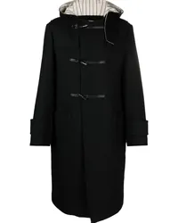 Wales Bonner Eternity Dufflecoat mit Kapuze Schwarz