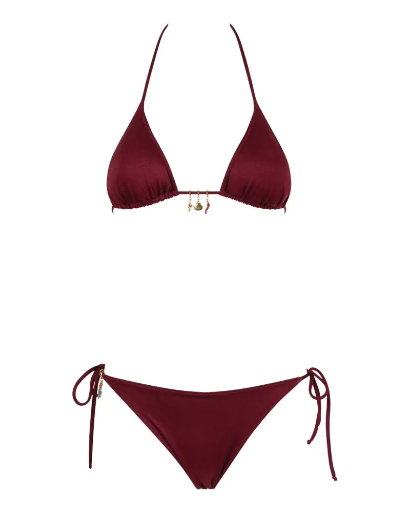 MC2 Saint Barth charm-embellished bikini - Rot Rot