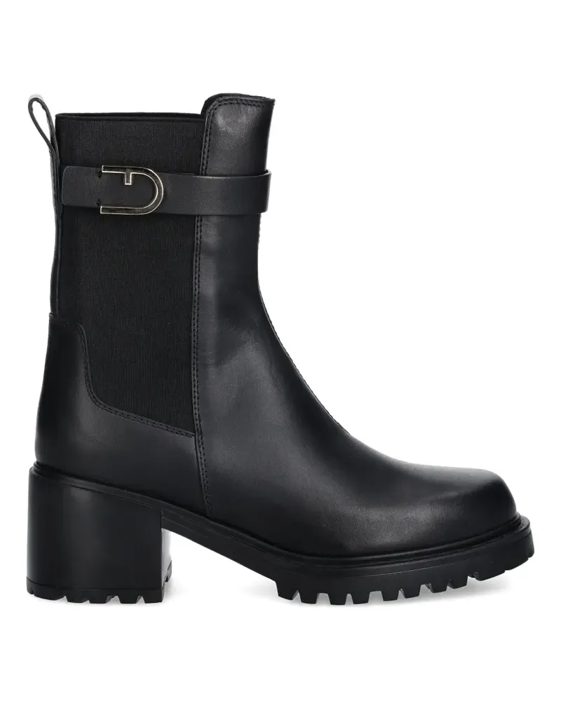 Furla buckle strap boots - Schwarz Schwarz