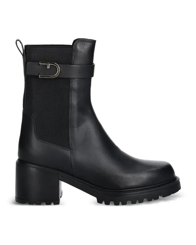 Furla Stiefel mit Schnallenriemen - Schwarz Schwarz