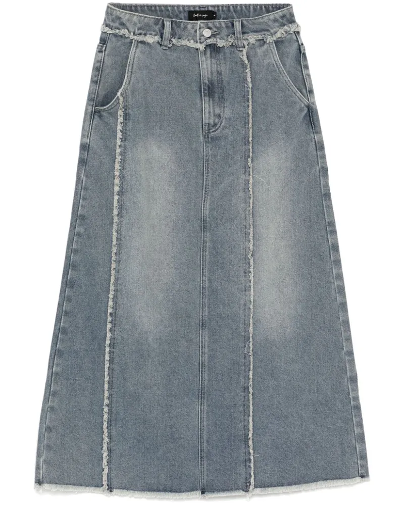 Tout a Coup Jeanshemd in Distressed-Optik - Blau Blau