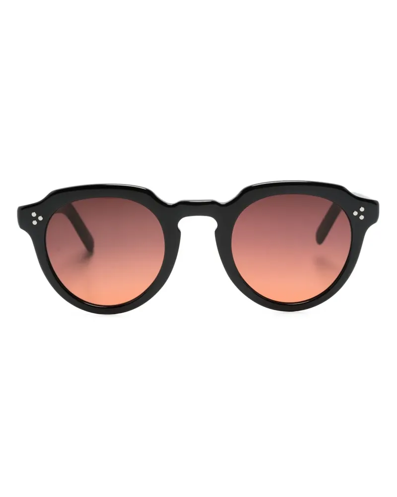 MOSCOT Gavolt Sonnenbrille mit rundem Gestell - Schwarz Schwarz