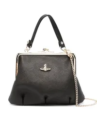 Vivienne Westwood Handtasche mit Schild Schwarz