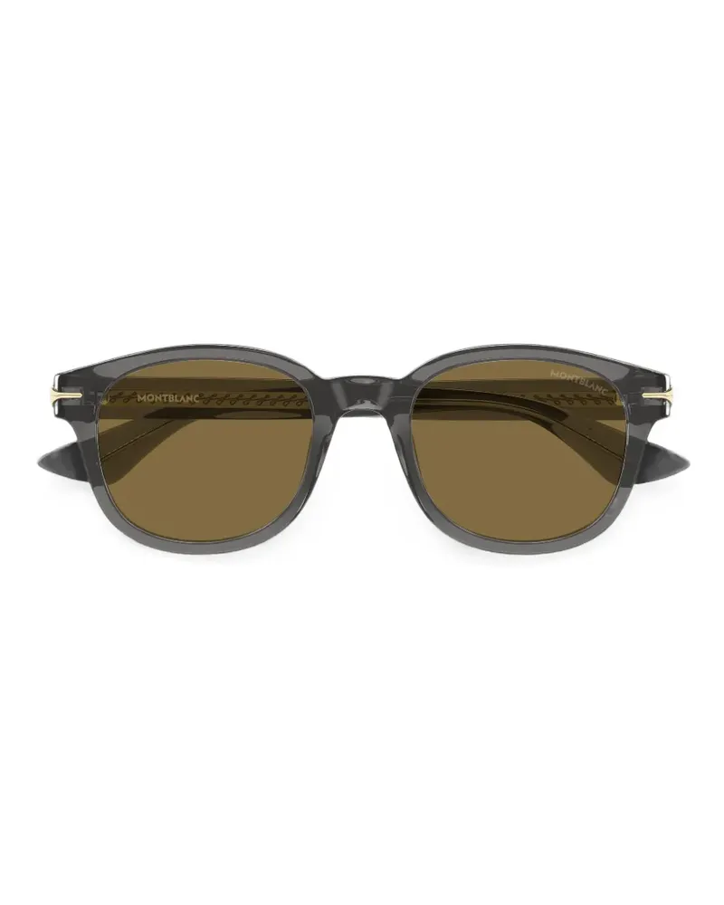 Montblanc Sonnenbrille mit geometrischem Gestell - Grau Grau