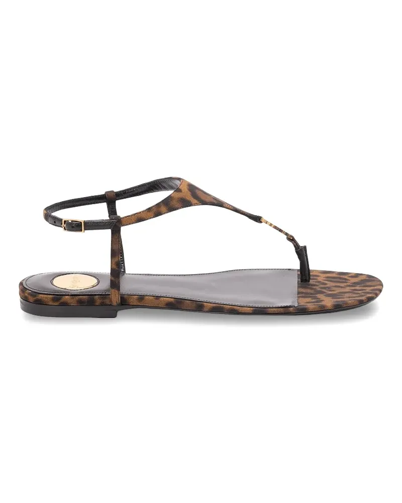 Saint Laurent Cassandra logo sandals - Braun Braun